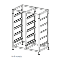 10 Basket Double Tier Glass Stand