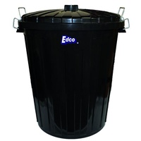 Plastic Garbage Bin with Lid (73L) Black