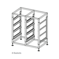 8 Basket Double Tier Glass Stand (Square)