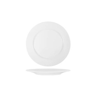 White Round Plate with Wide Rim - 165mm