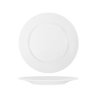 White Round Plate with Widet Rim - 254mm