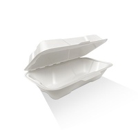 White Sugarcane 8.5x5x3" Clamshell