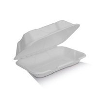 White Sugarcane 9x6x3" Clamshell