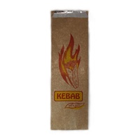 Brown Printed Foil Kebab Bag