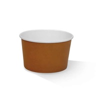 Brown PLA Coated Paper Bowl - 12oz