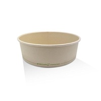 PLA Coated Bamboo Paper Salad Bowl - 42oz