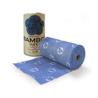Heavy Duty Bamboo Wipes - Blue (6 rolls)