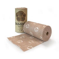 Heavy Duty Bamboo Wipes - Brown (6 rolls)