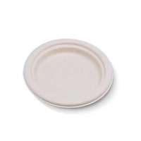 Unbleached Sugarcane Round Plate - 9"
