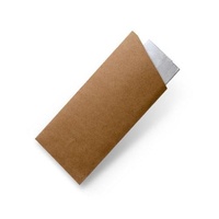 Kraft Cutlery Pouch with White Napkin