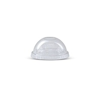 Clear PET Dome Lid with Hole fits 10/12oz PET Cup