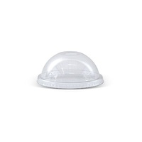 Clear PET Dome Lid with Hole fits 90mm Cup