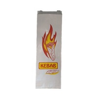 White Printed Foil Kebab Bag