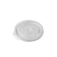 Clear PP Flat Lid (No Hole) to fit 12/16/24oz Paper Bowl