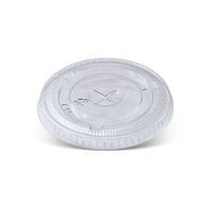 Clear PET Flat Lid with X Slot fits 10/12oz PET Cup