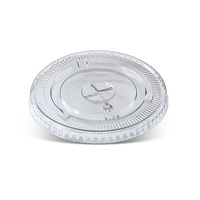 Clear PET Flat Lid with X Slot fits 14/16/20/23oz PET Cup