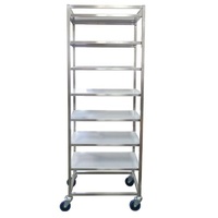 7 Bin Stainless Steel Mobile Ingredient Rack (Frame Only)