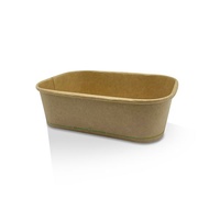 PLA Coated Kraft Rectangular Container - 650ml