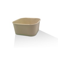 PBS Coated Bamboo Paper Square Container - 1400ml