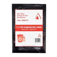 73L Heavy Duty LDPE Bin Liner (Black)