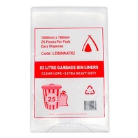 82L Extra Heavy Duty LDPE Bin Liner (Clear)
