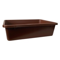 22L Food Grade Plastic Crate - BROWN