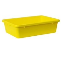 22L Food Grade Plastic Crate - YELLOW