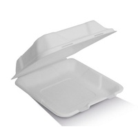 White Sugarcane 9" Clamshell