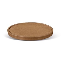 Kraft PLA Coated Paper Lid to fit 16/25/32oz Salad Bowls