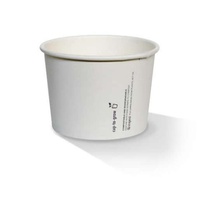 White PLA Coated Paper Bowl - 24oz