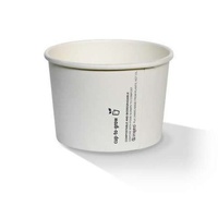 White PLA Coated Paper Bowl - 8oz