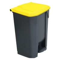 Foot Operated Pedal Bin with Coloured Lid (80L)