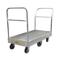 6 Wheel Wide Stock Platform Trolley (Twin Handles)