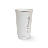 White PLA Coated DW Cup - 16oz