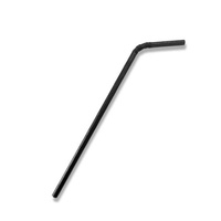 Black Paper Flexi Straw