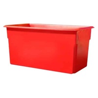 450L Tapered Rotationally Moulded Plastic Tub Red