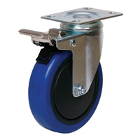 Castor Kit to Suit 650L Tapered Rotationally Moulded Plastic Tub - 4 Brake Stainless Steel