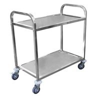 2 Tier (950 x 500mm) Grade 201 SS Service Trolley