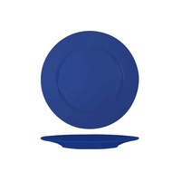 Blue Round Plate with Flat Rim - 230mm