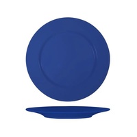 Blue Round Plate with Flat Rim - 254mm
