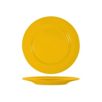 Yellow Round Plate with Flat Rim - 254mm