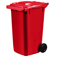 Heavy Duty Bin with Wheels (240L) Red