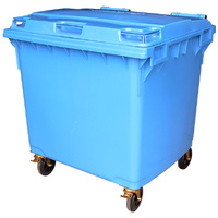 Heavy Duty Bin with Wheels (1100L) Blue