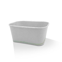 PLA Coated White Rectangular Container - 1000ml