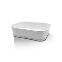 PLA Coated White Rectangular Container - 500ml