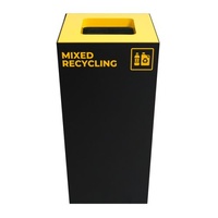 Waste Recycling Station Bin - Yellow Lid (Mixed Recycling)
