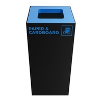 Waste Recycling Station Bin - Blue Lid (Paper &amp; Cardboard Recycling)
