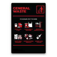 Waste Recycling Sign (Red)