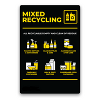 Waste Recycling Sign (Yellow)