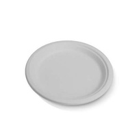 White Sugarcane Round Plate - 9"